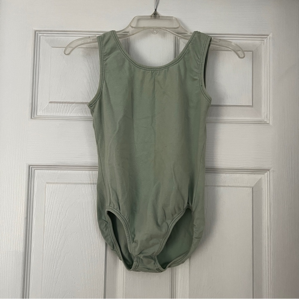 Motionwear Leotard Light Green Wide Strap Large Child Size 12-14